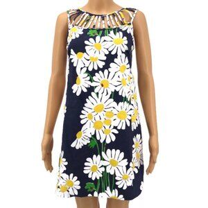 Lilly Pulitzer Original Daisy Ladybug Floral Shift Dress Womens Size 14 Garden